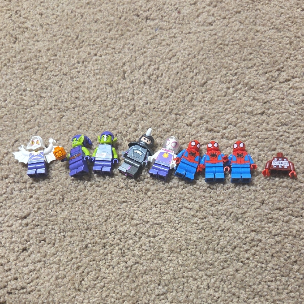 Assorted Kids Superhero and Monster Minifigures - Red, Blue, Purple